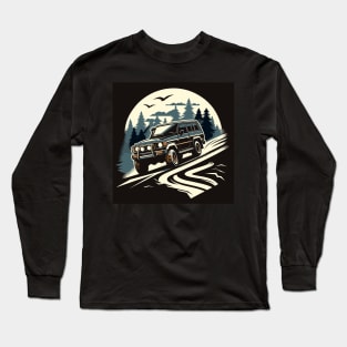 Nissan Patrol Crossing a Hill Long Sleeve T-Shirt